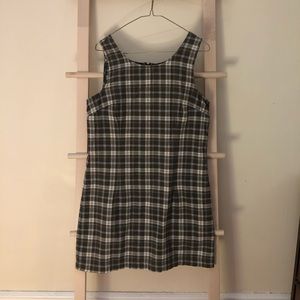 Green plaid dress